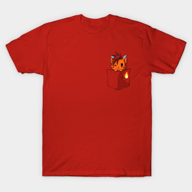 Pocket Red XIII T-Shirt by PixelKnight